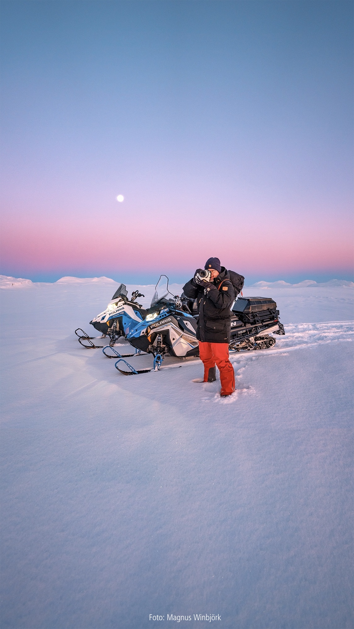 Arno Helfer bei der Arbeit in Schwedisch Lappland